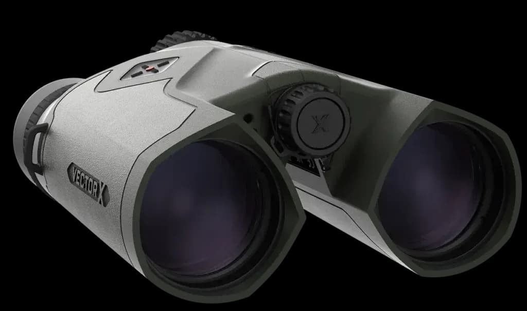 Vectronix VECTOR X rangefinding binoculars, front view.